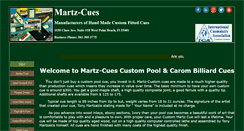 Desktop Screenshot of martz-cues.com